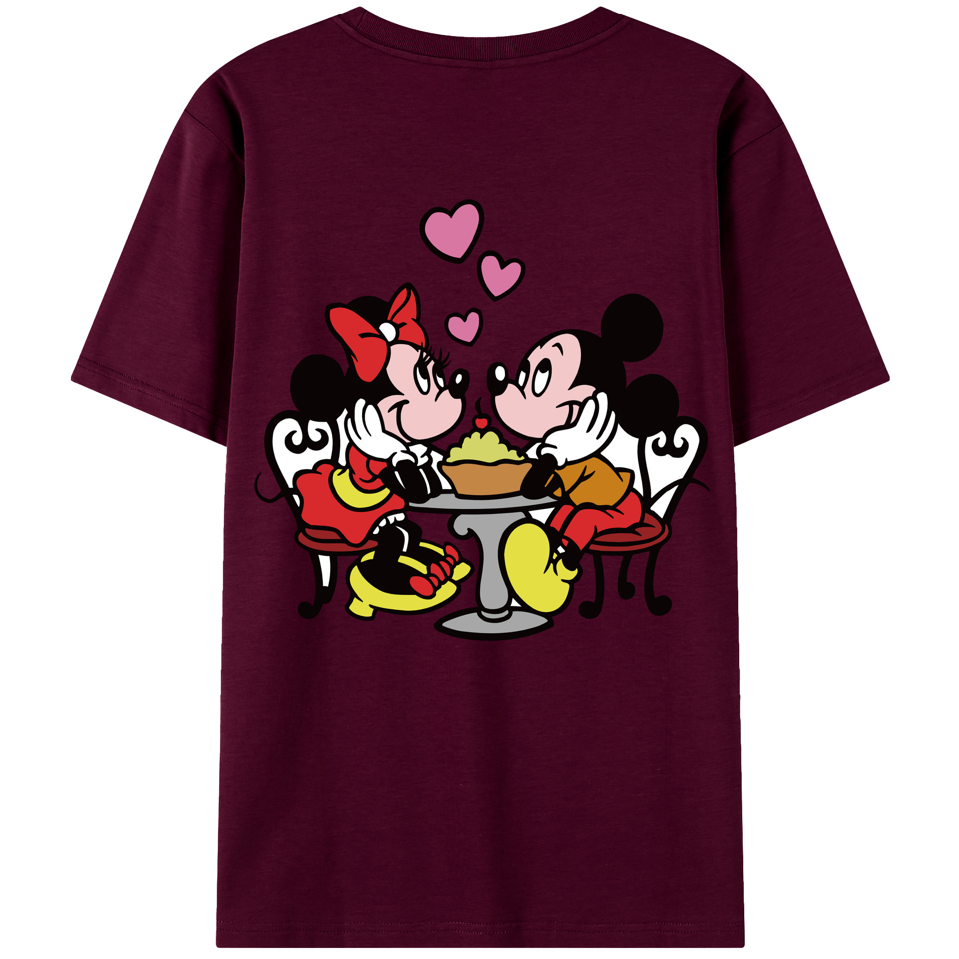 （画像用） ミッキーマウス Mickey Mouse レディース半袖Tシャツ(バックプリント)